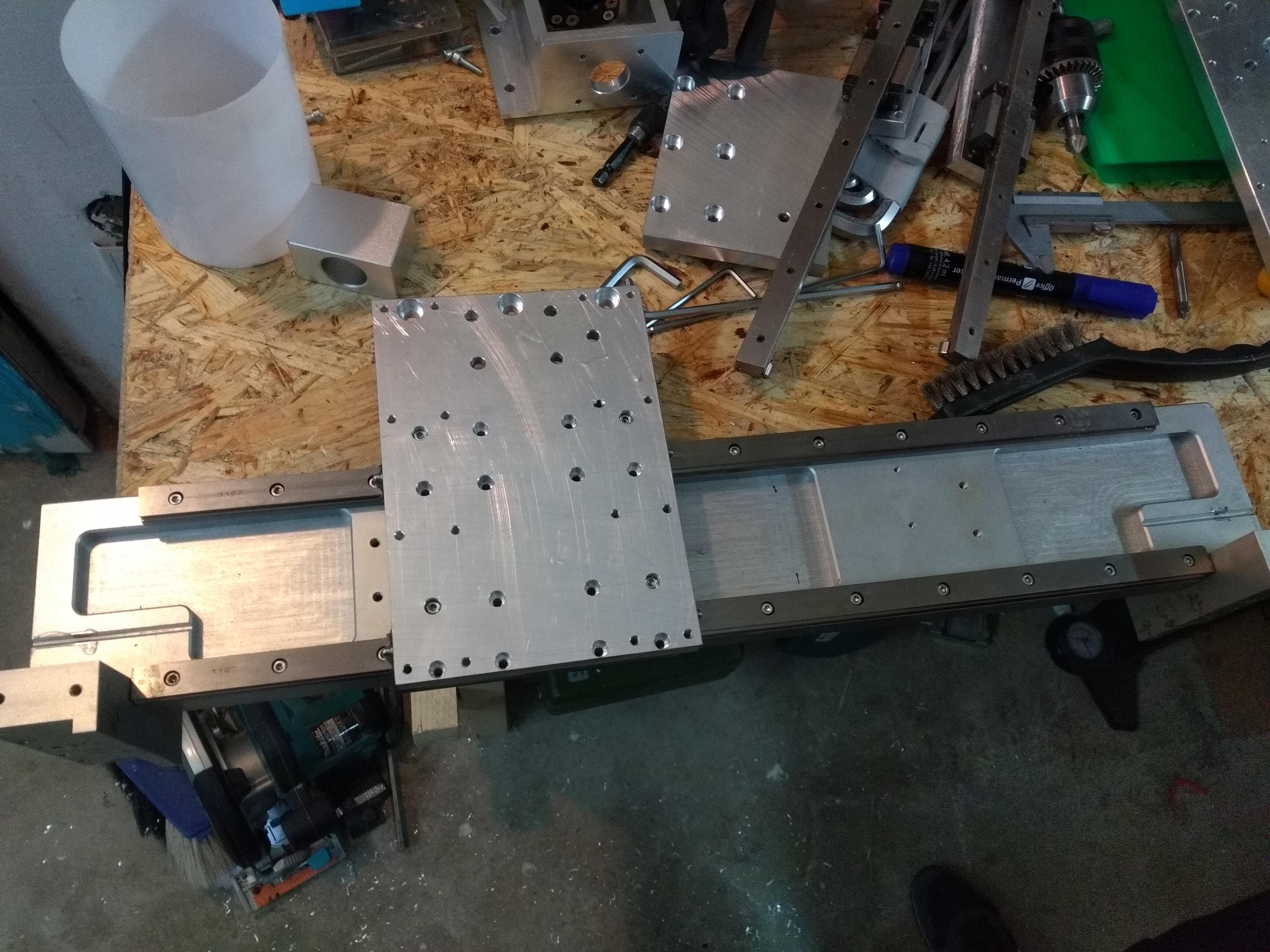 test fitting the connection plate