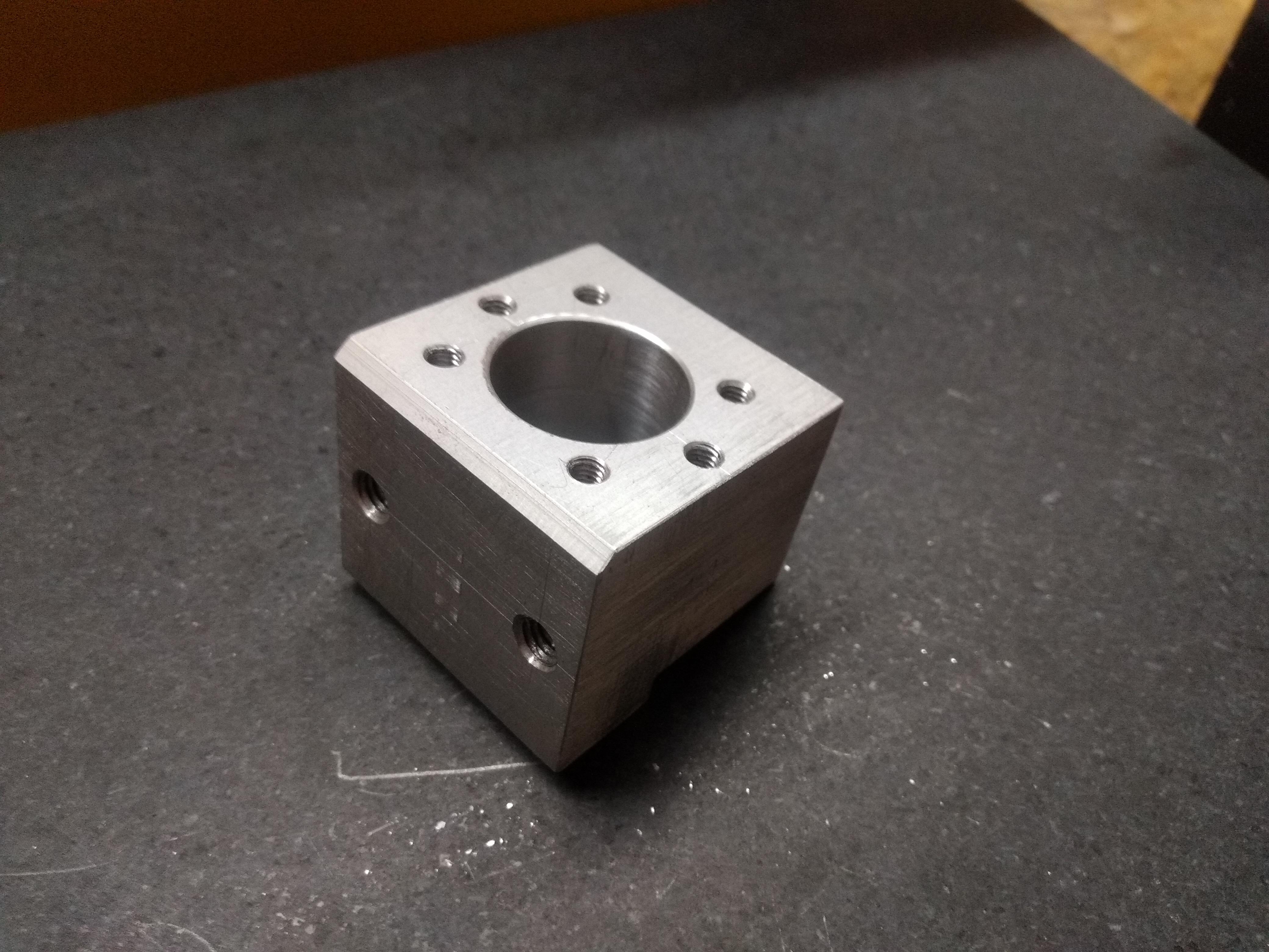 finished nut holder for x-axis