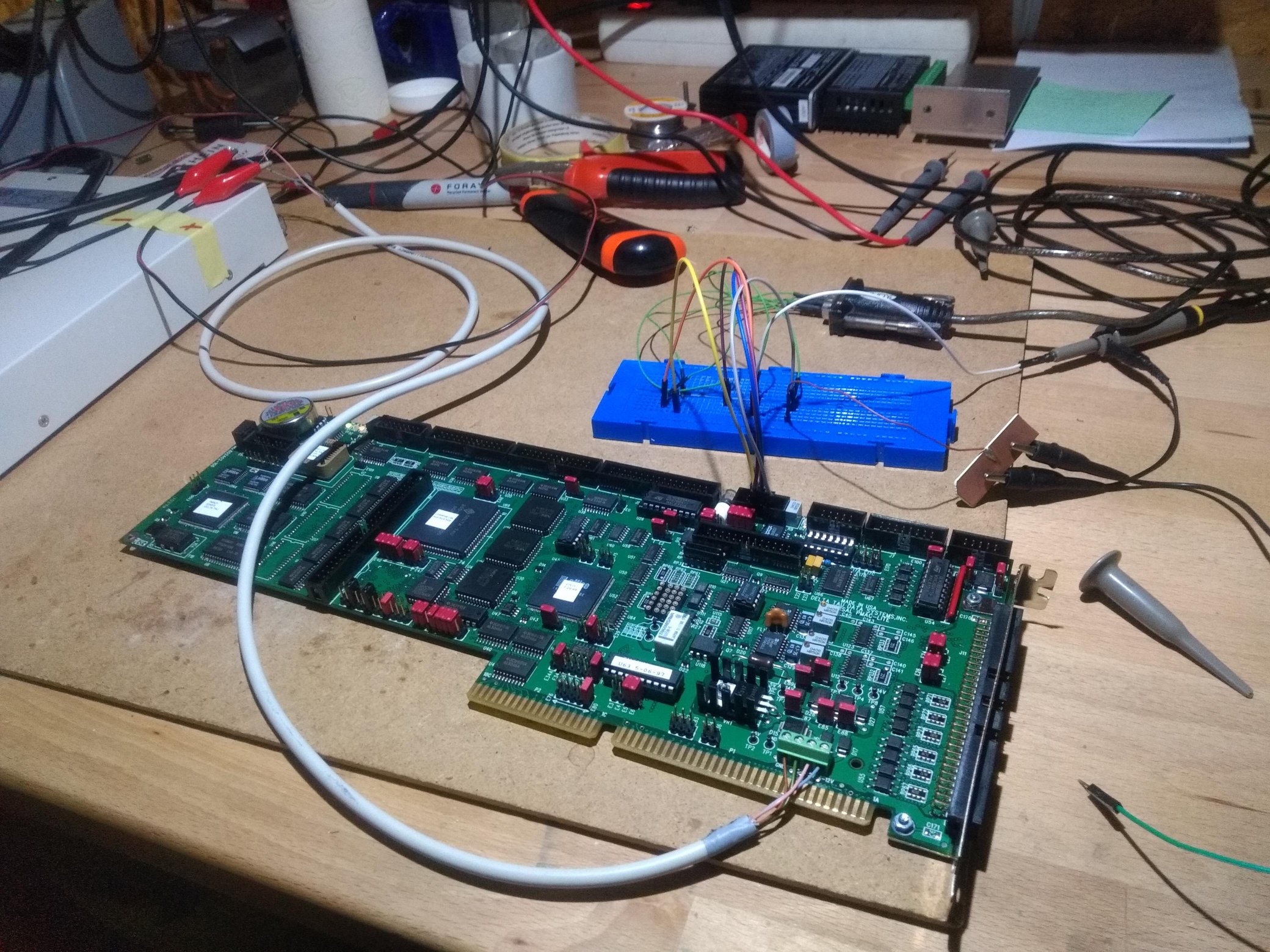 Test setup for RS232 interface to universal PMAC-lite