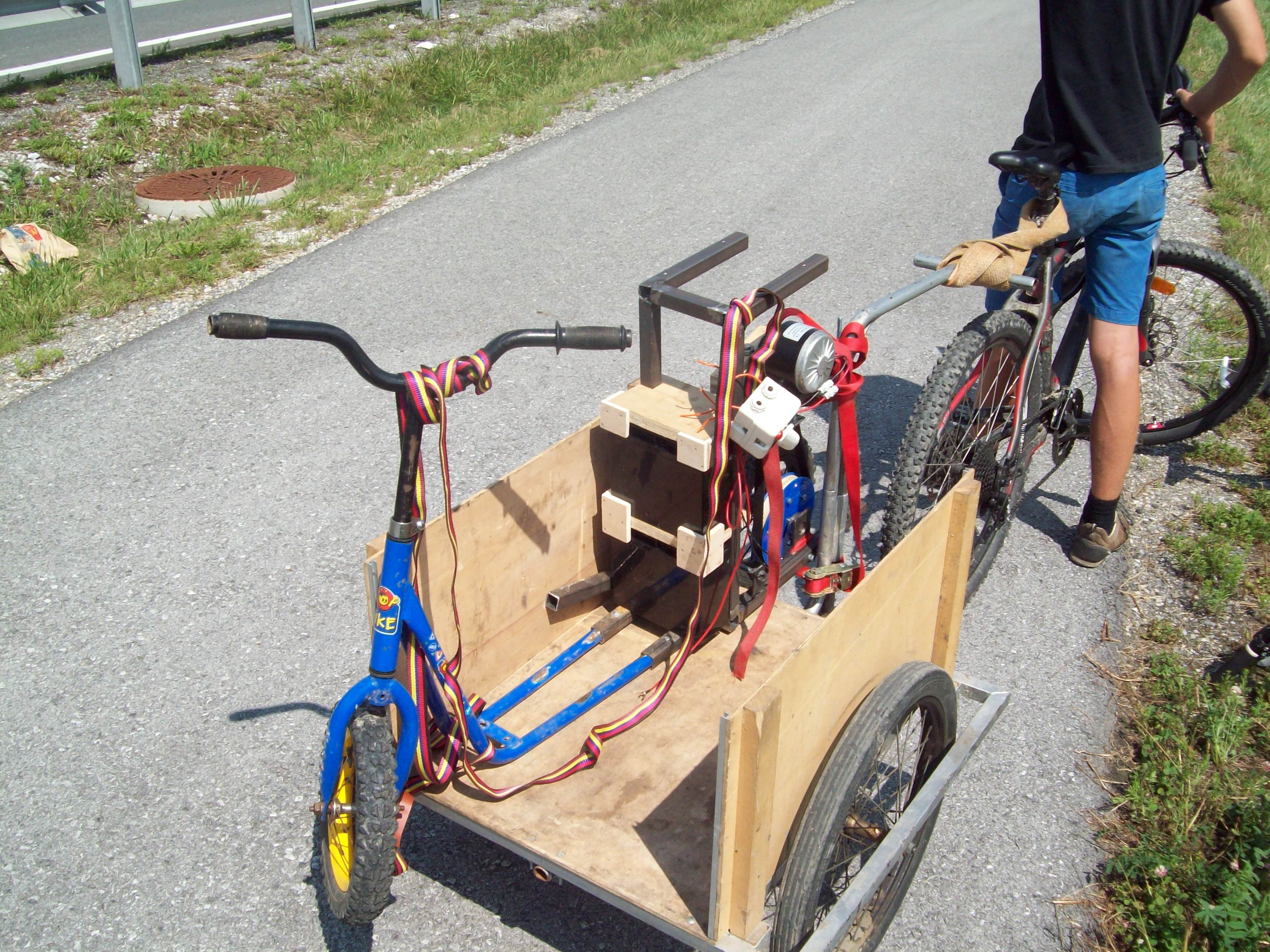 Carrying the scooter for a test driven